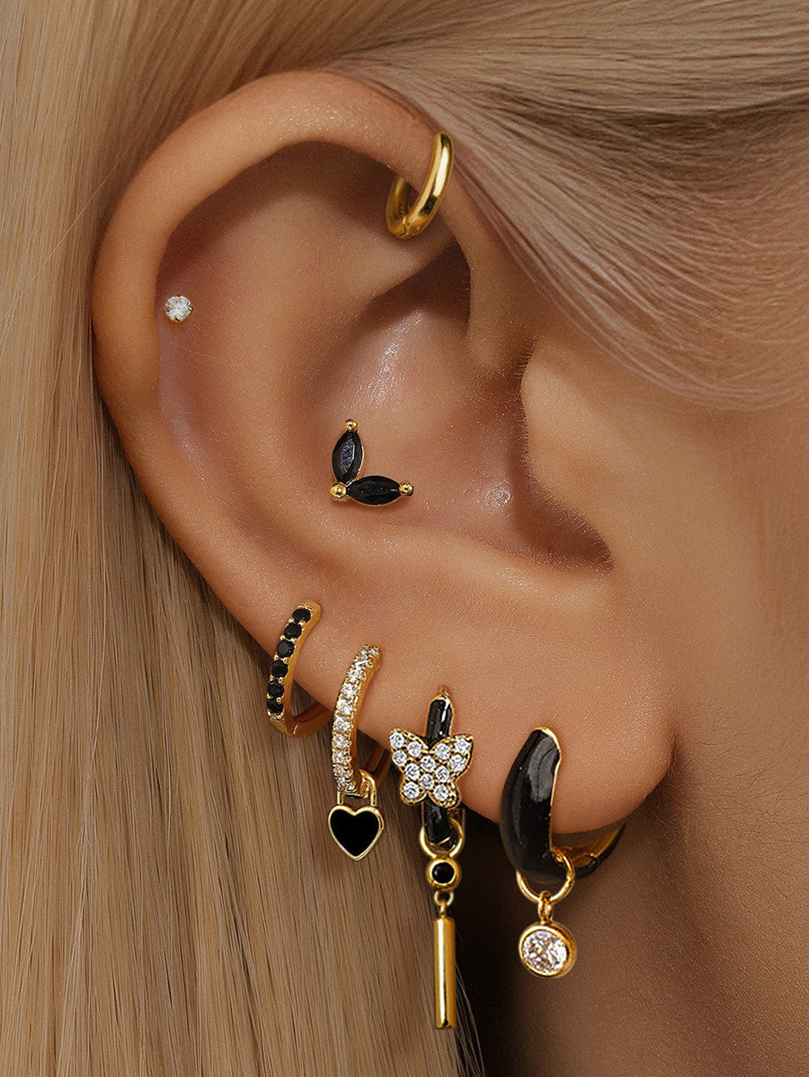 Theresia – Cercei aurii cu curbură moale