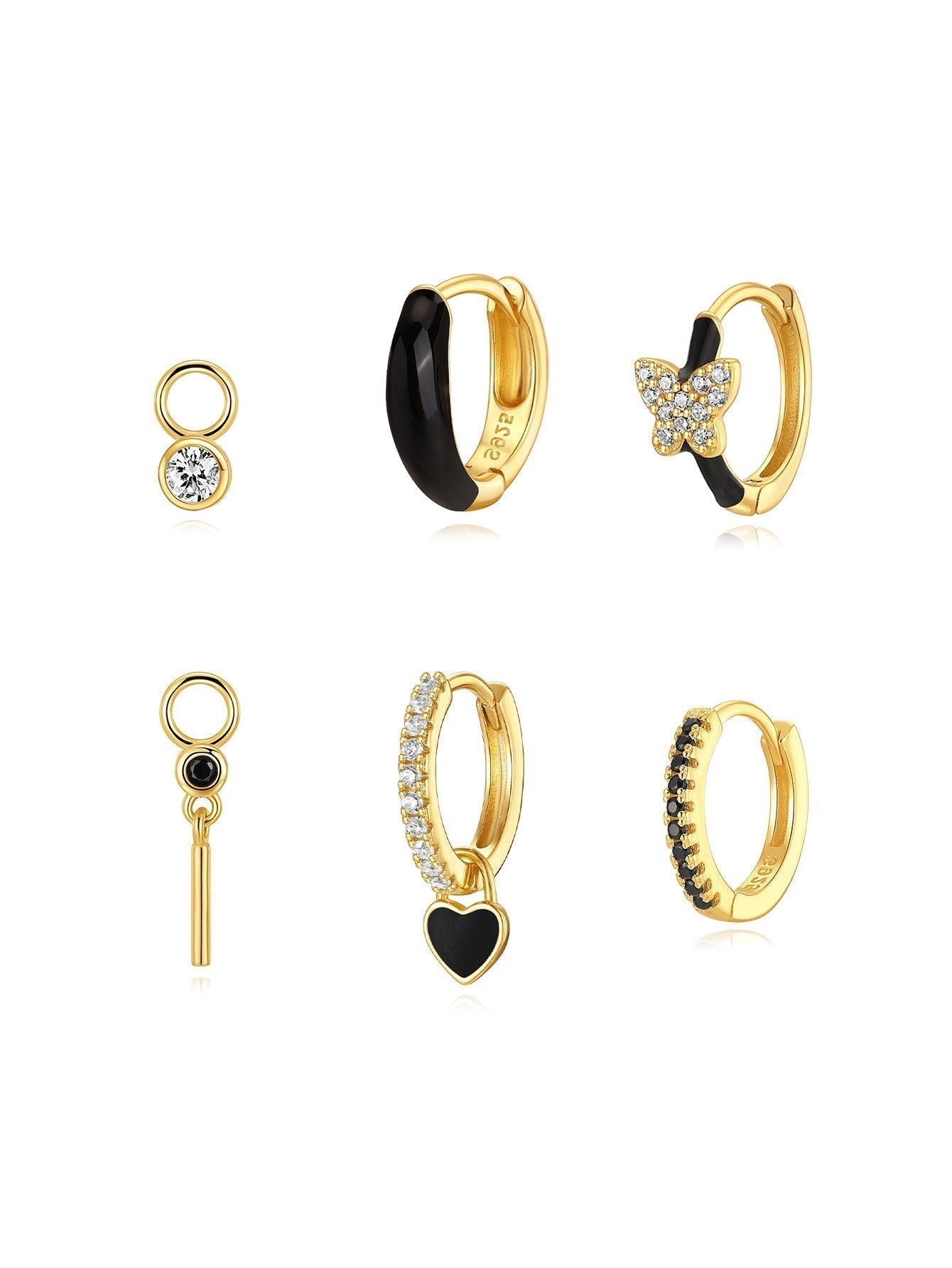 Theresia – Cercei aurii cu curbură moale