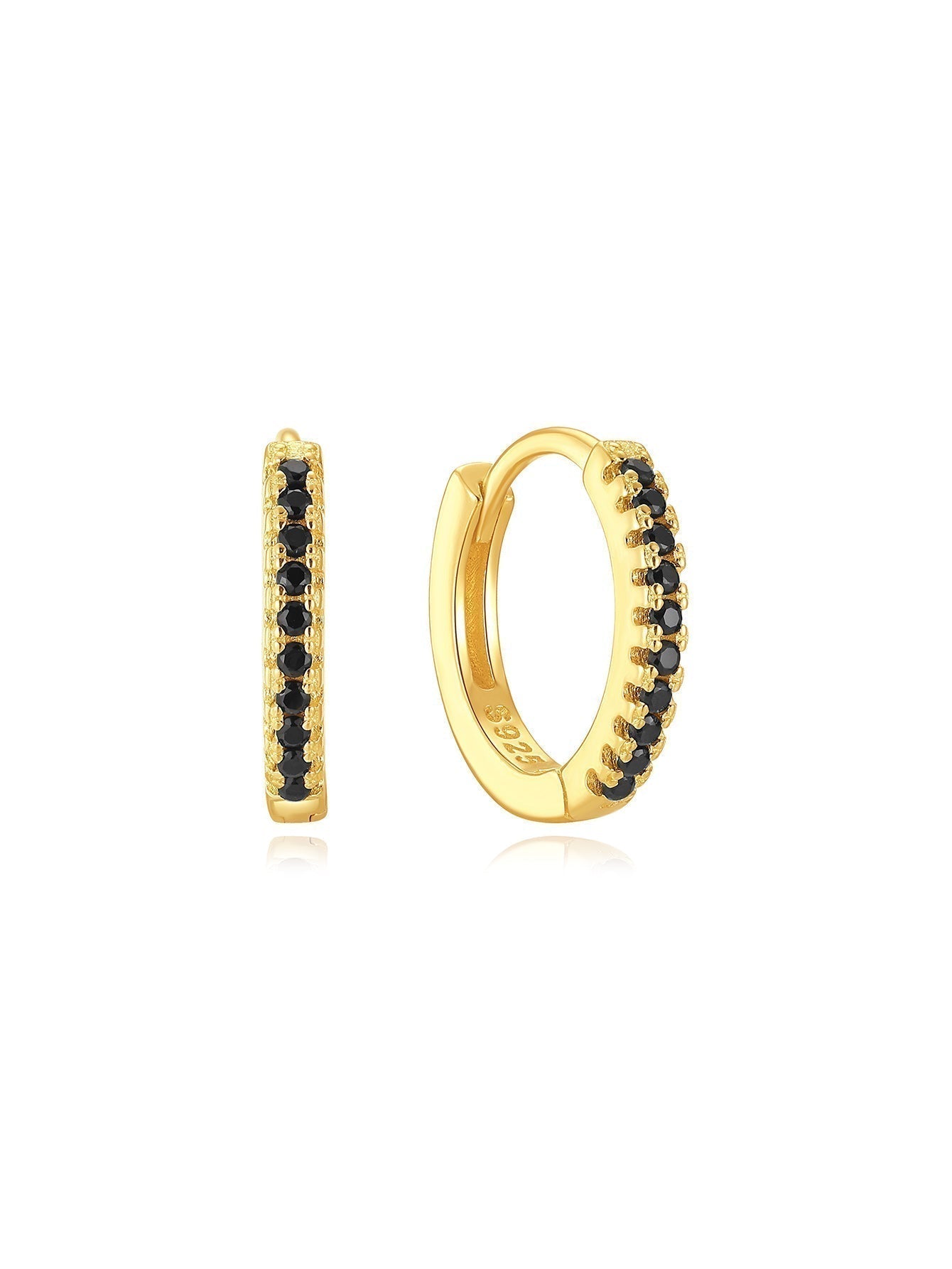 Theresia – Cercei aurii cu curbură moale.