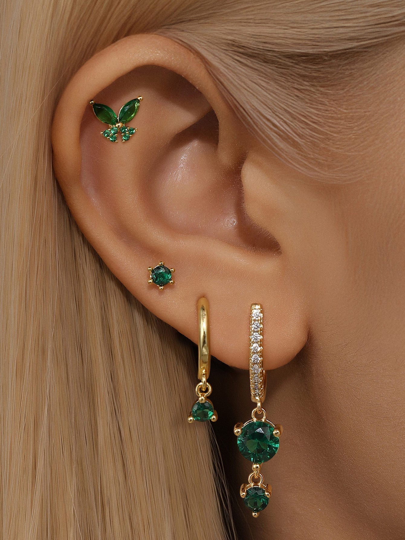 Anja – Cercei din aur cu margine delicată