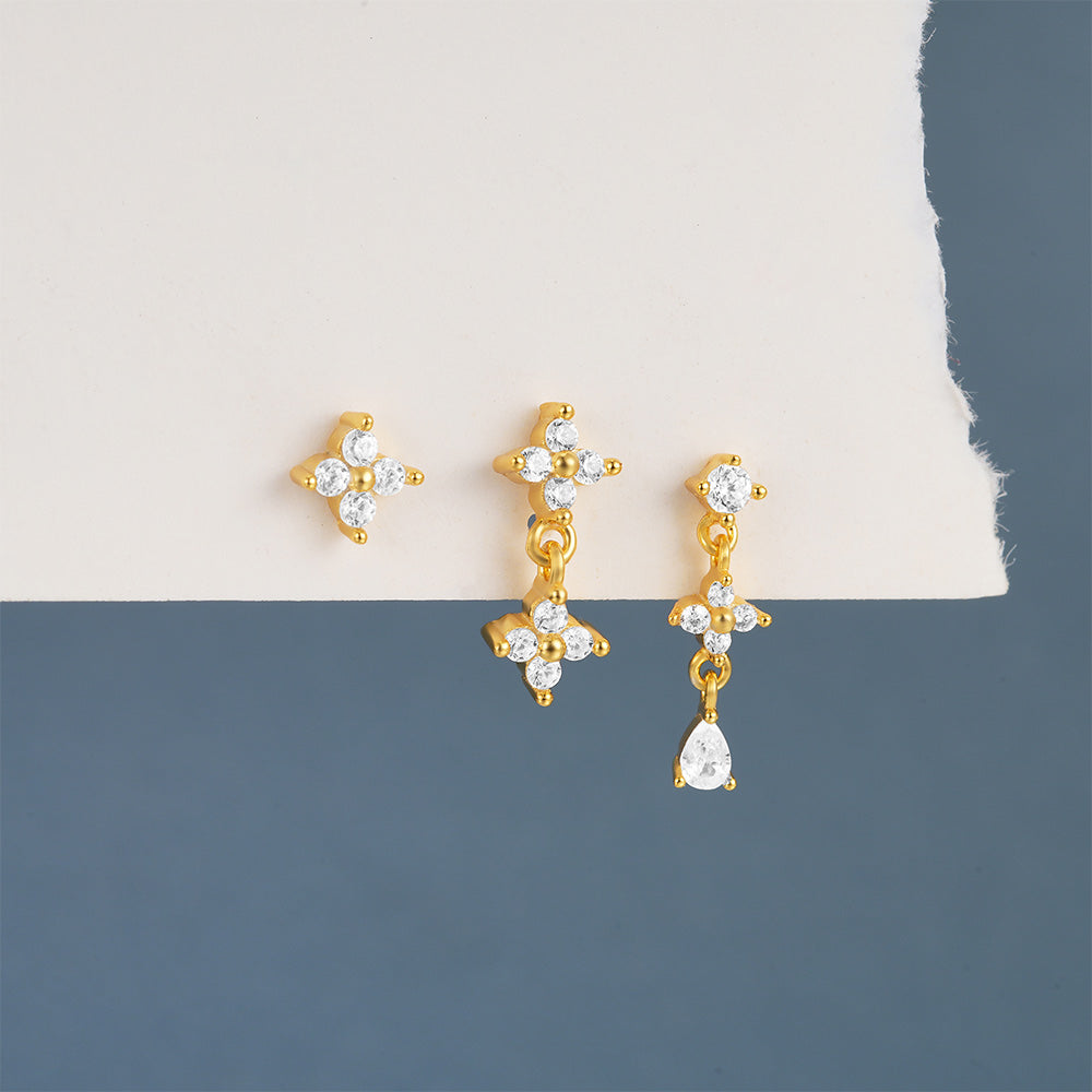 Anika – Cercei din aur cu o mișcare subtilă.