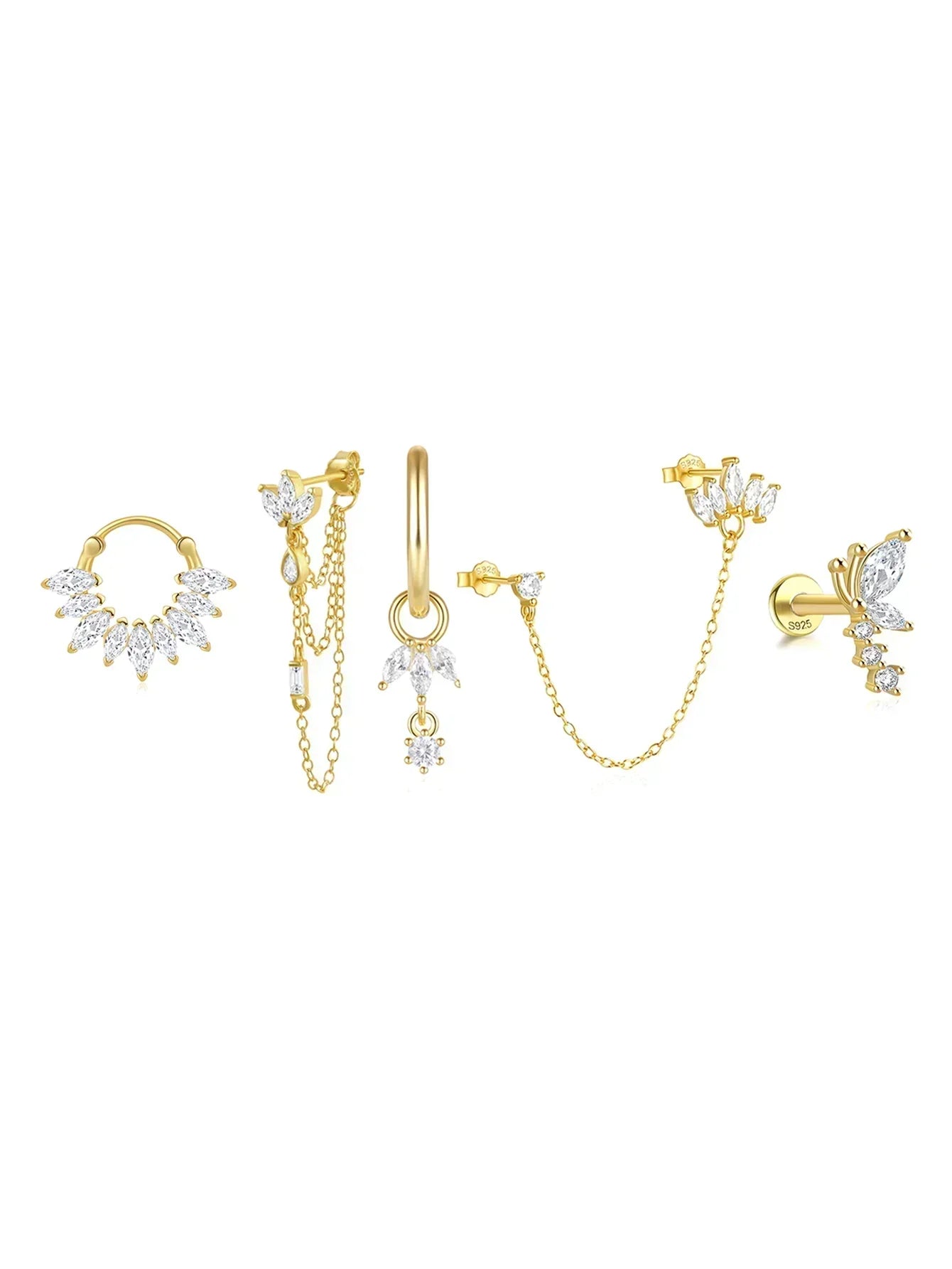 Daniela – Cercei din aur moale cu formă fluidă.