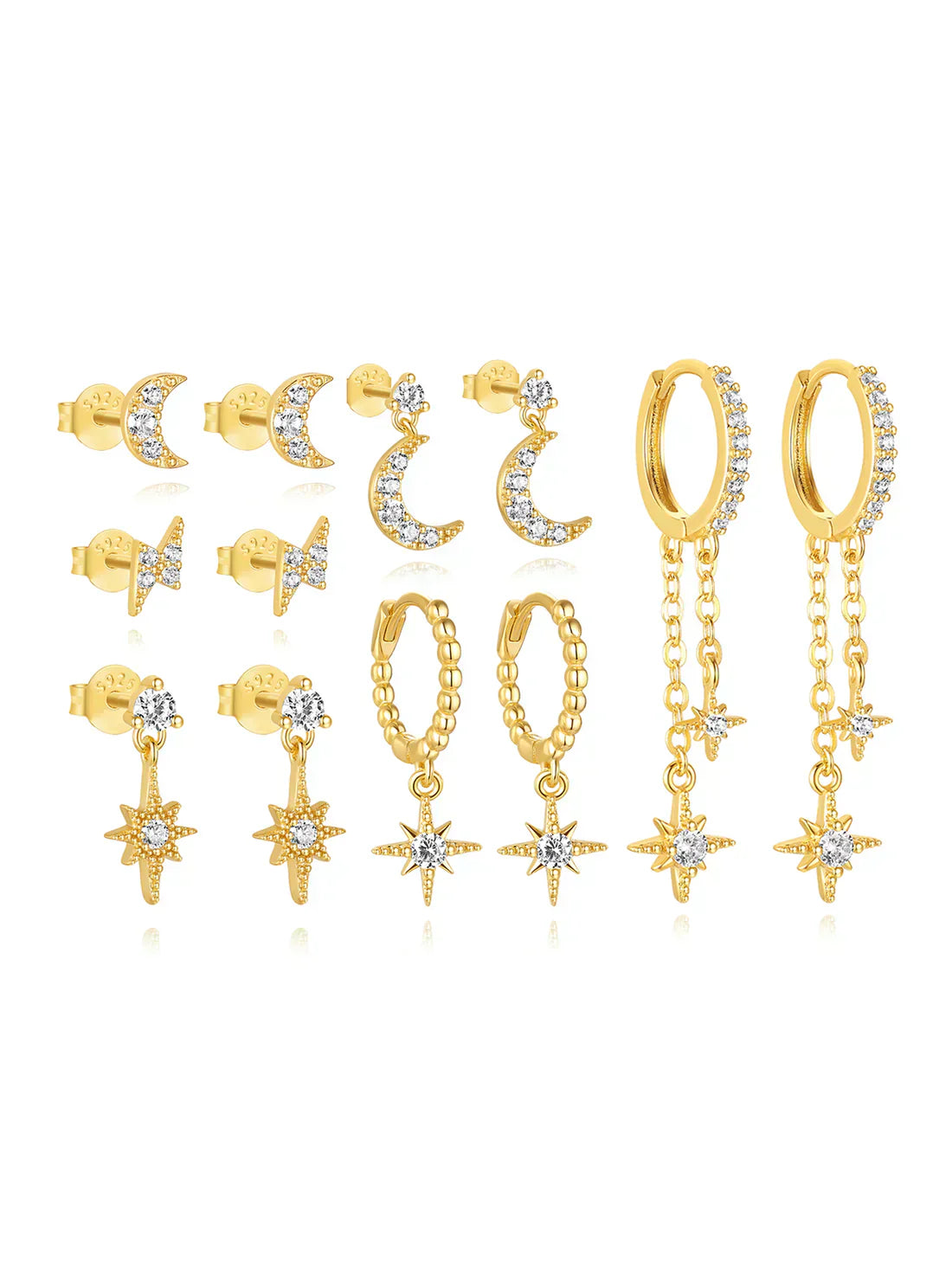 Pavlína – Cercei delicate din aur cu un design modern.