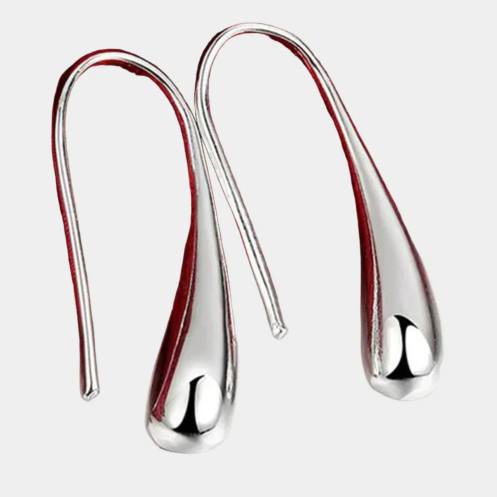 Cercei în formă de picături de apă din argint sterling