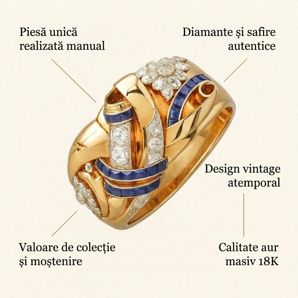 Marie - Inel Vintage din Zirconia