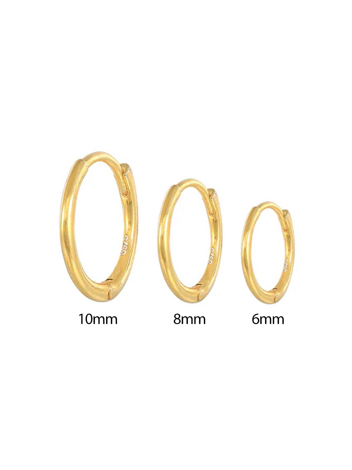 Emilie – Cercei din aur fin cu un luciu moale.