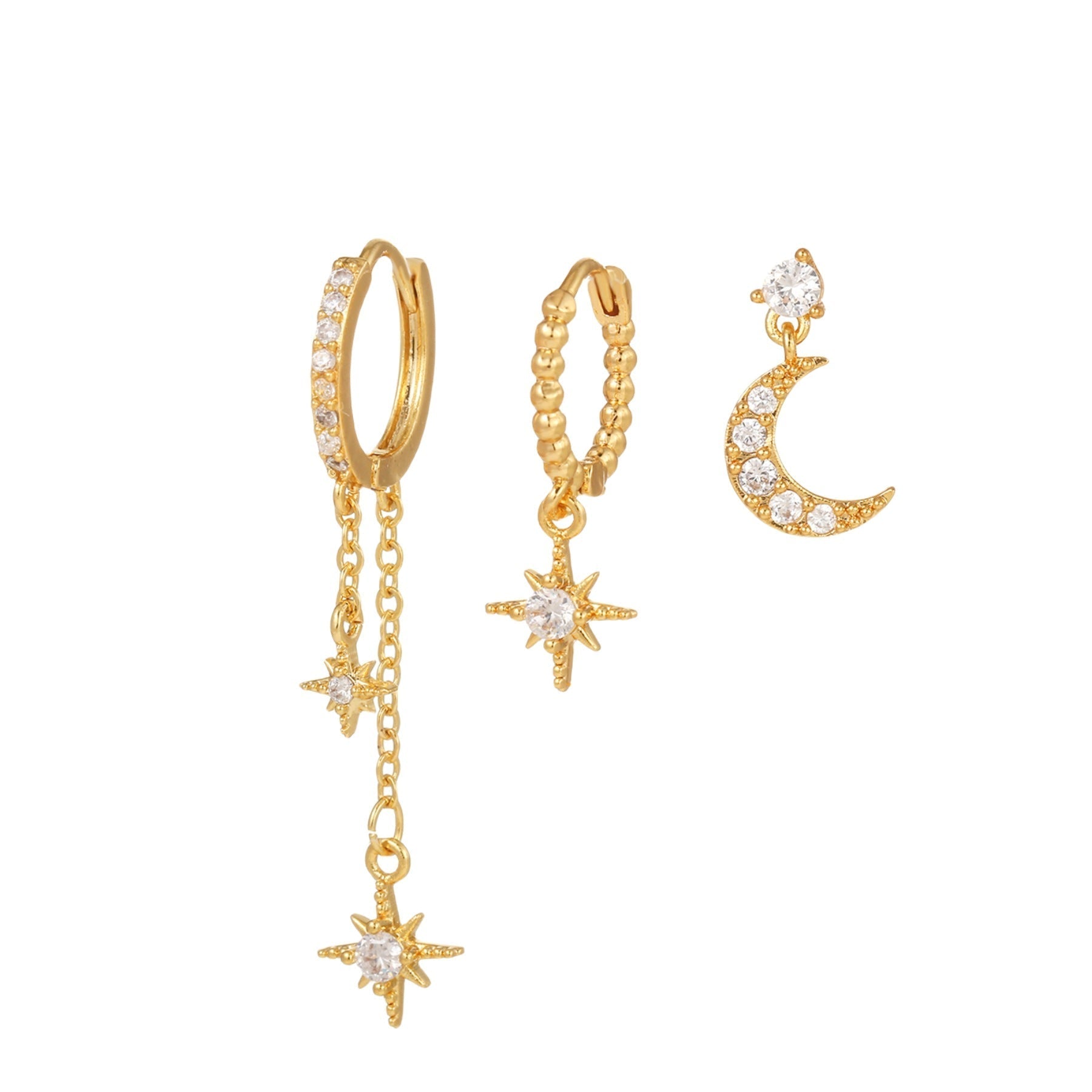 Pavlína – Cercei delicate din aur cu un design modern.