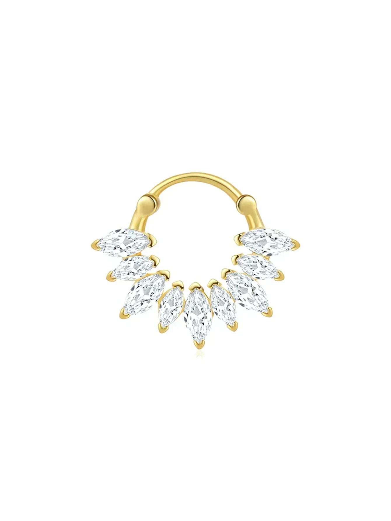 Eva-Marie – Cercei delicați aurii cu formă fluidă.