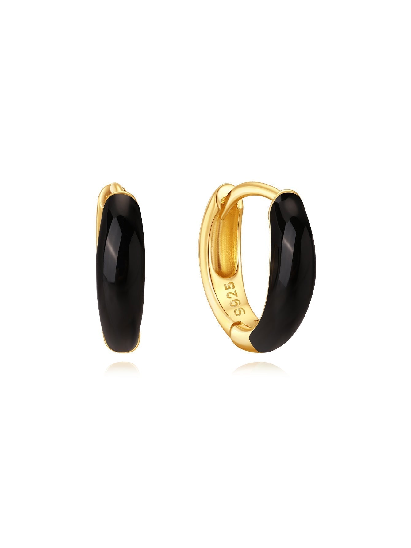 Theresia – Cercei aurii cu curbură moale.