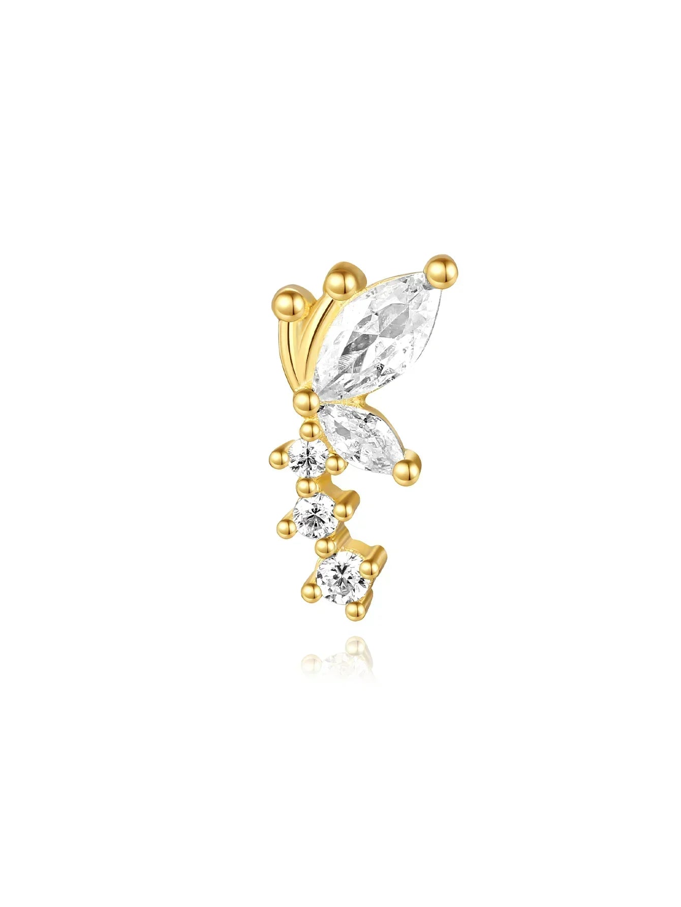 Eva-Marie – Cercei delicați aurii cu formă fluidă.