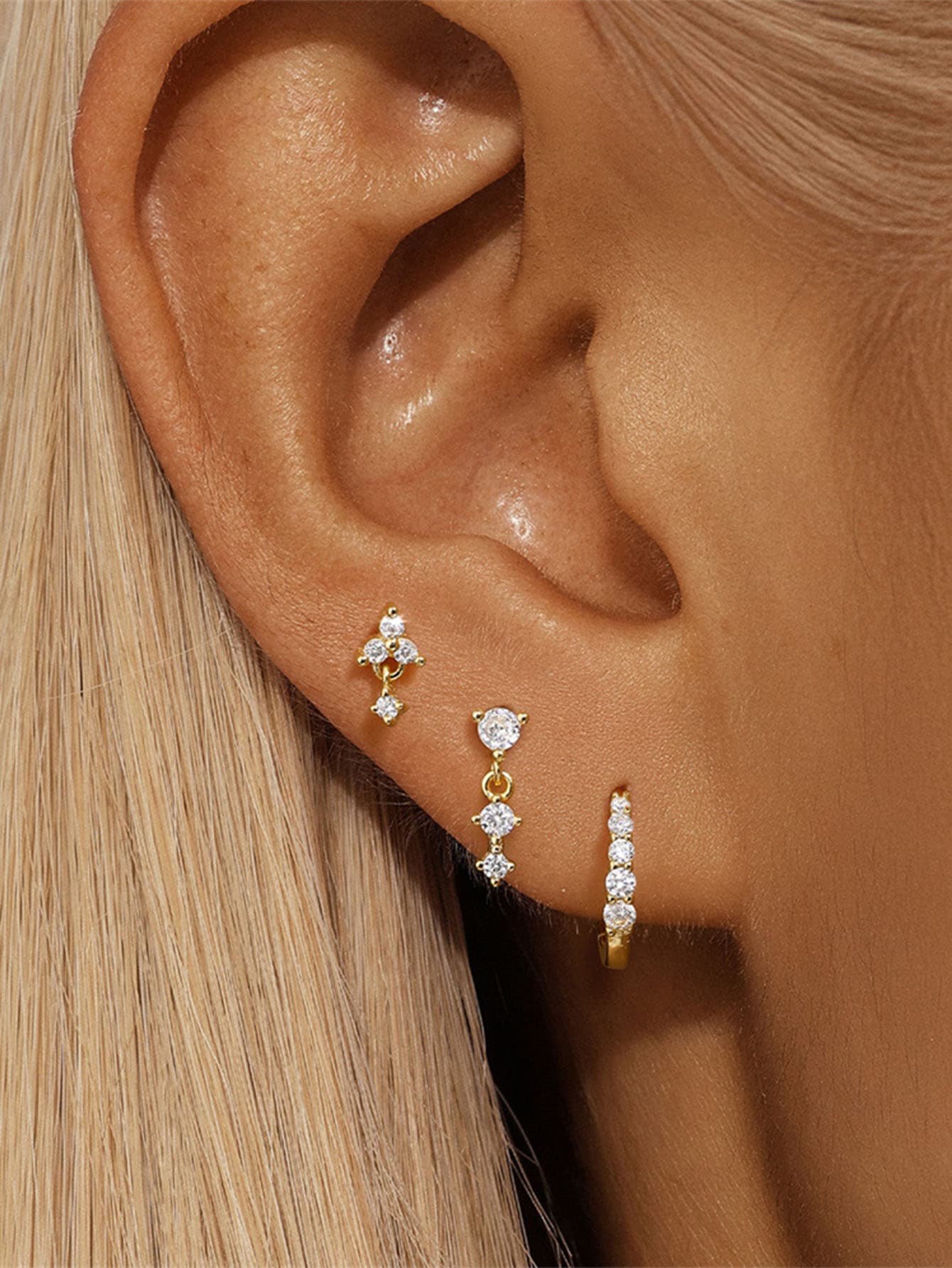 Eva – Cercei din aur cu un luciu simplu