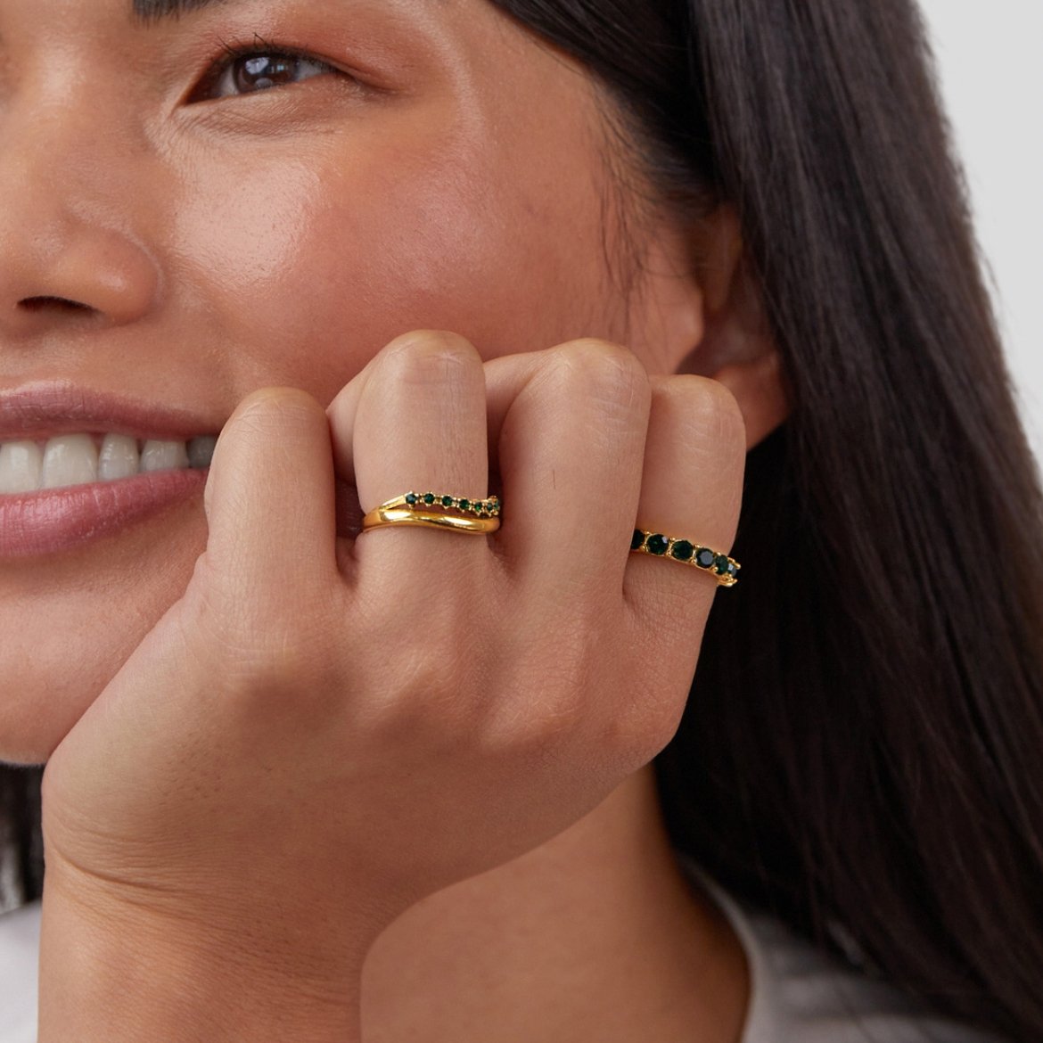 Elisa – Inel de aur cu un delicat dublu rând.