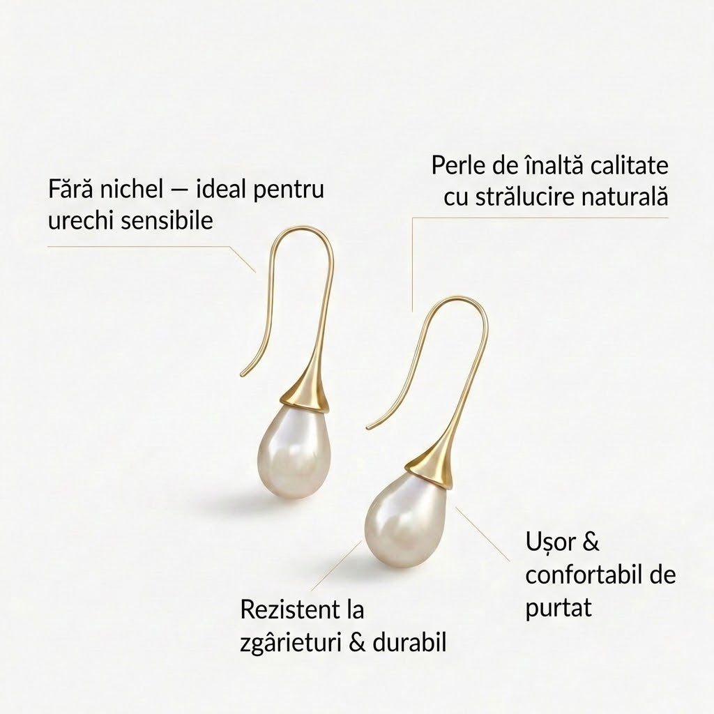 Tamara - Cercei clasici din perle Helena