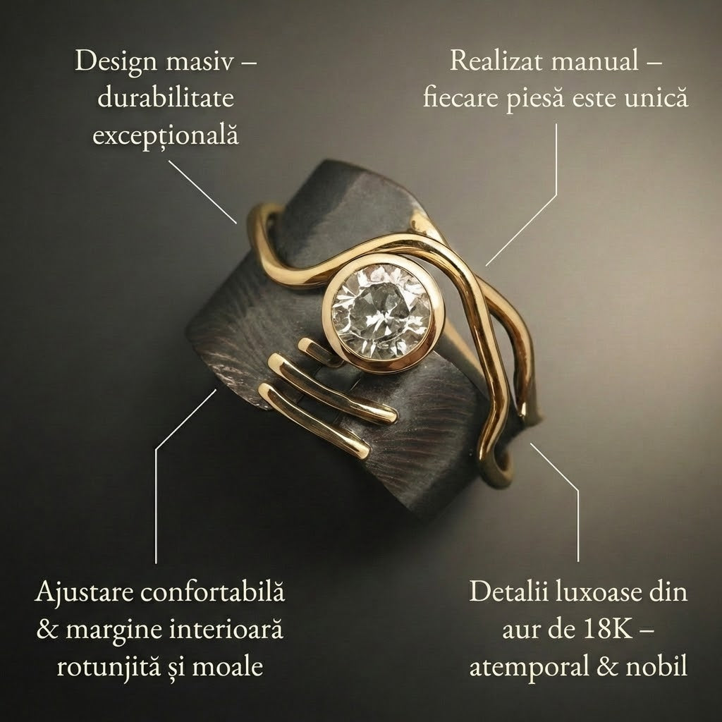 Laura - Inel vintage din argint cu zirconiu