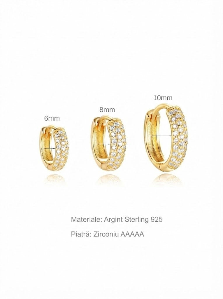 Sina – Cercei din aur cu eleganță minimalistă.